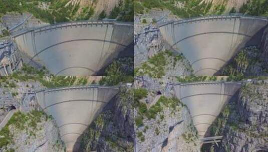 大坝的鸟瞰图高清在线视频素材下载