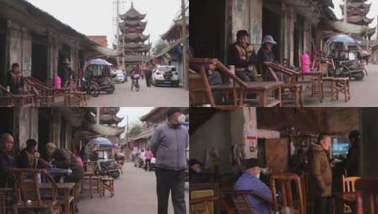 小镇农村简朴的人文生活视频素材高清在线视频素材下载