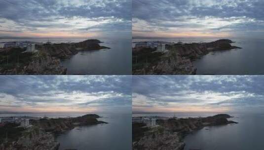 威海高区小石岛的晚霞高清在线视频素材下载