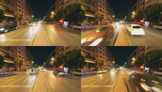 雅典夜晚的公路交通高清在线视频素材下载