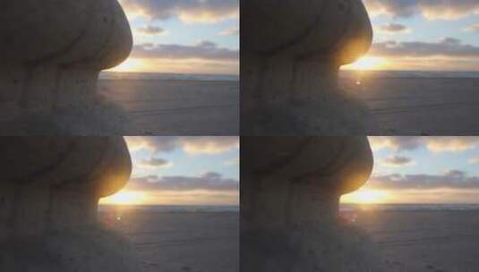 沙滩的日出高清在线视频素材下载