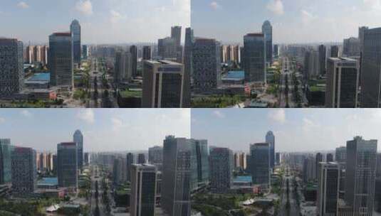 航拍贵阳经济开发区高楼建筑高清在线视频素材下载