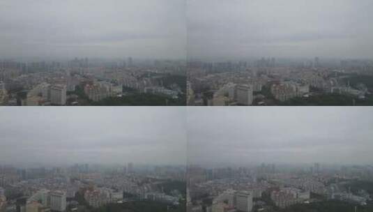 雾霾天气下的城市高清在线视频素材下载