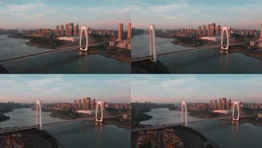 城市大桥航拍高清在线视频素材下载