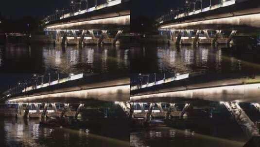 杭州运河登云大桥视频素材高清在线视频素材下载