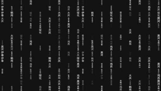 黑龙江省各城市文字粒子动画墙背景高清在线视频素材下载