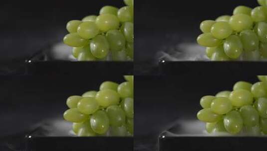 绿葡萄特写高清在线视频素材下载
