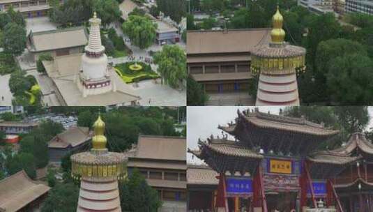 张掖大佛寺佛教寺院高清在线视频素材下载