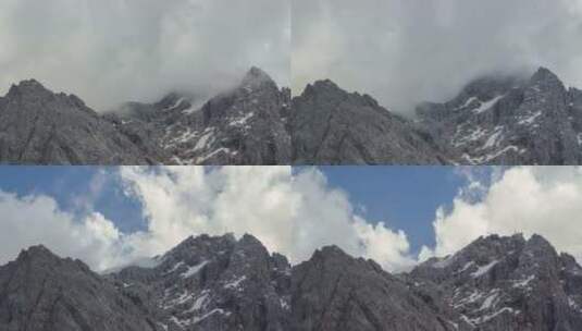 延时云在德国巴伐利亚阿尔卑斯山的祖格斯皮茨山上移动高清在线视频素材下载