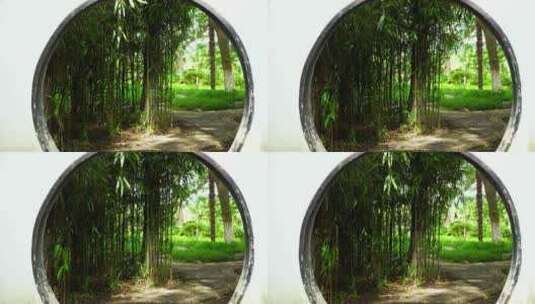 江南园林庭院竹林竹子光影的唯美古风空镜高清在线视频素材下载