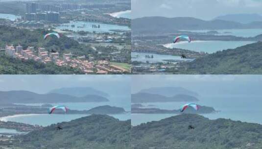 动力伞滑翔高清在线视频素材下载
