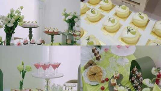 宴会 甜品 糕点高清在线视频素材下载
