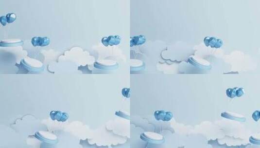云层 云朵 白云 动画高清在线视频素材下载