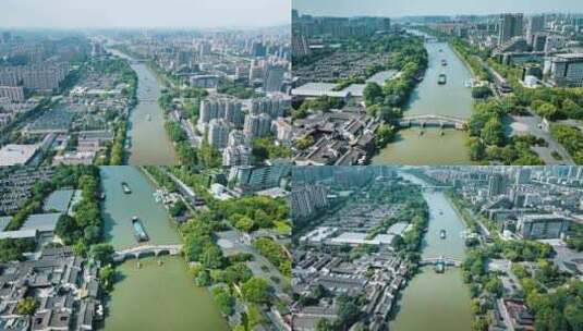 杭州大运河拱宸桥高清在线视频素材下载
