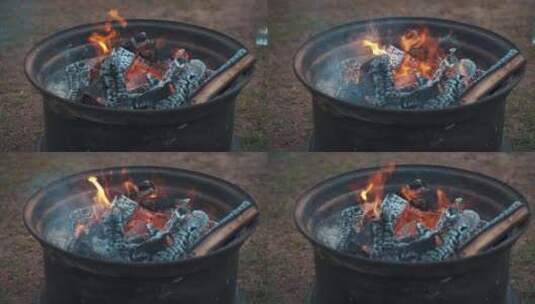 木头燃烧 火焰视频素材高清在线视频素材下载