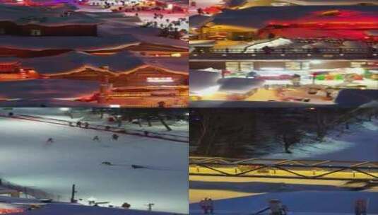 高清竖屏航拍黑龙江牡丹江雪乡冬季旅游高清在线视频素材下载