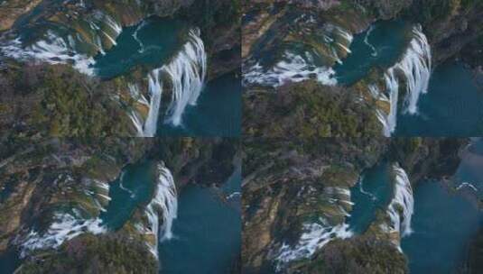 航拍5A景点贵州黄果树瀑布高清在线视频素材下载