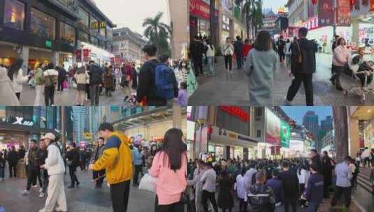 深圳东门步行街延时大合集高清在线视频素材下载