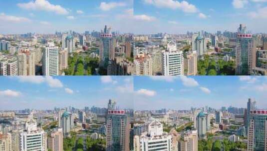 杭州市区风景定安路马路车辆车流延时视频素高清在线视频素材下载