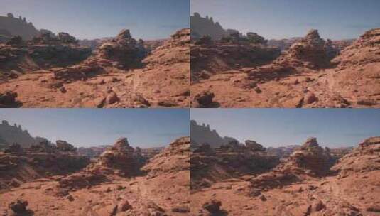 背景为山的岩石景观高清在线视频素材下载