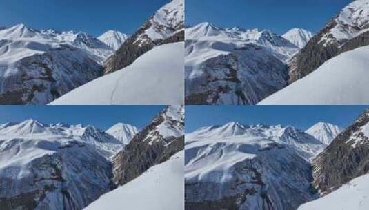 佐治亚州古多里美丽雪山的鸟瞰图高清在线视频素材下载