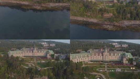 无人机揭示了加拿大魁北克省夏洛瓦省费尔蒙高清在线视频素材下载