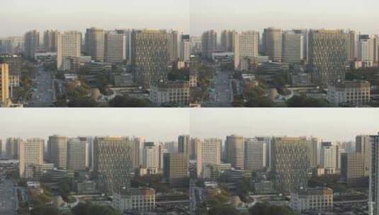 上海嘉定区嘉定新城国资金融大厦城市建筑高清在线视频素材下载