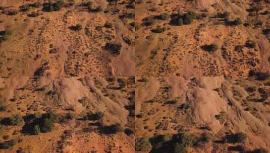 犹他州摩押光滑岩石小径的航拍镜头高清在线视频素材下载
