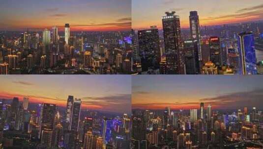 重庆城市夜景航拍大气旅游宣传片4K高清在线视频素材下载