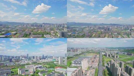 【合集】杭州滨江城市建筑风光航拍高清在线视频素材下载