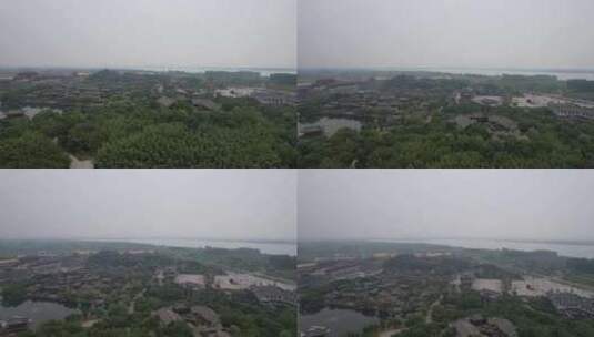 湖北襄阳中国唐城航拍高清在线视频素材下载