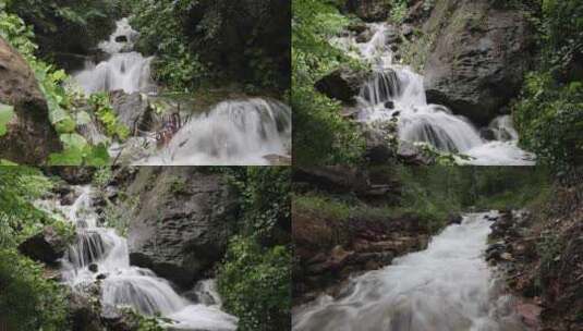 雨后山间山泉高清在线视频素材下载