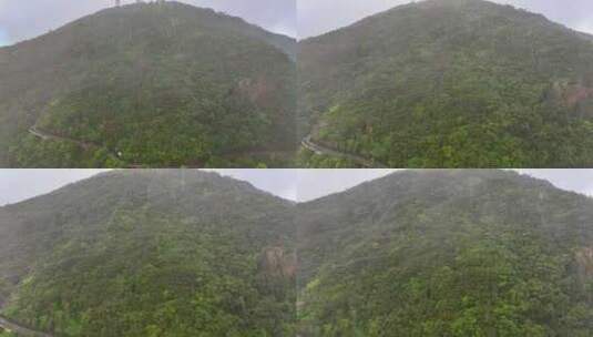 香港太平山卢吉道高山高空大雨航拍高清在线视频素材下载