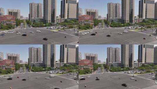 十字路口交通车流待转区高清在线视频素材下载