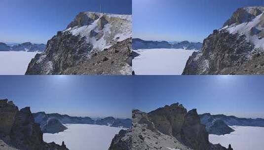 雪山山顶风景及周边景象高清在线视频素材下载