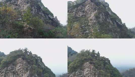 航拍秦岭秋天景色 秦岭 秋季高清在线视频素材下载