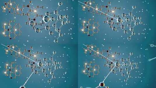 三维展示的分子结构模型高清在线视频素材下载