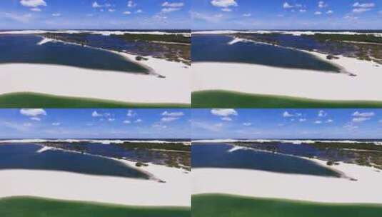 无人机拍摄风景优美的海滩高清在线视频素材下载
