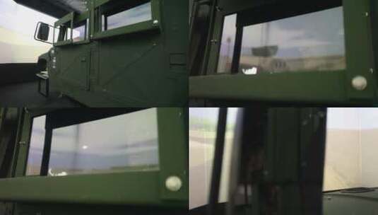 士兵在练习车队驾驶高清在线视频素材下载