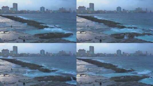 海水涨潮的镜头高清在线视频素材下载