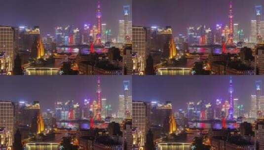 夜晚的上海都市高清在线视频素材下载