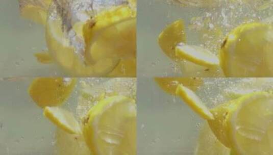 新鲜柠檬片高清在线视频素材下载