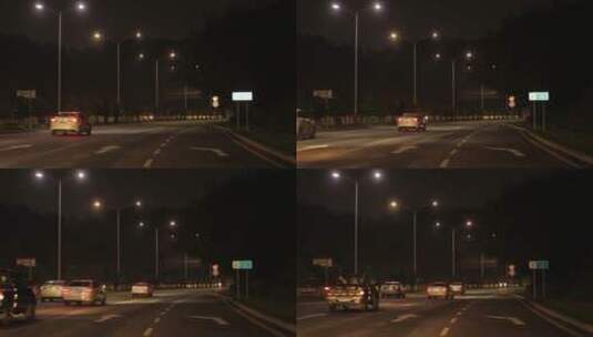 夜间公路高清在线视频素材下载