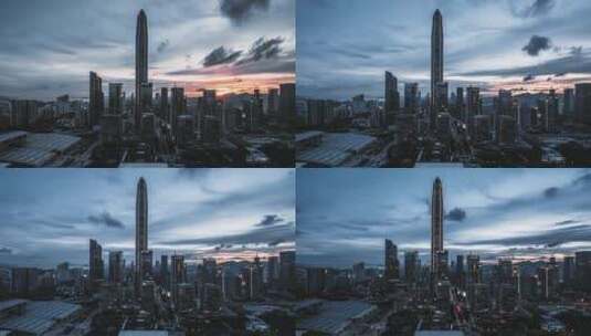 深圳CBD市民广场平安大厦高清在线视频素材下载