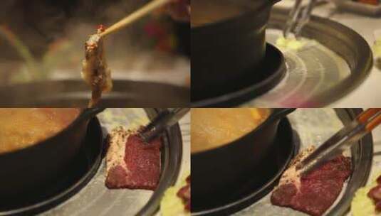 餐馆牛肉烹饪高清在线视频素材下载