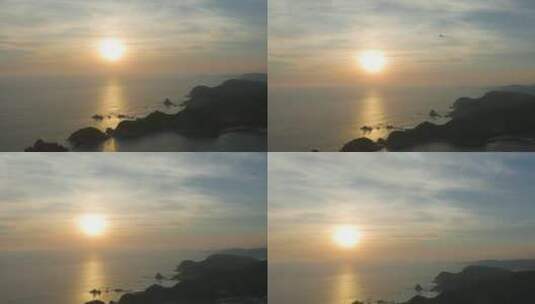 海中地平线上的日落高清在线视频素材下载