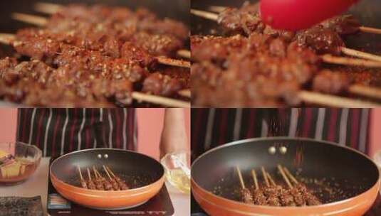 【镜头合集】肉串羊肉串烤串高清在线视频素材下载