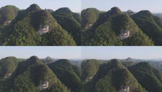 航拍贵州镇远古镇石屏山景区高清在线视频素材下载