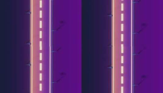 城市夜晚道路3D渲染高清在线视频素材下载