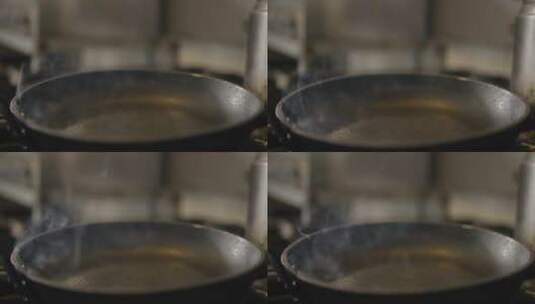 煎锅正在加热高清在线视频素材下载